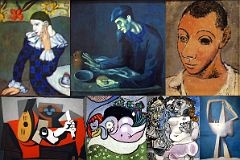 Top Met Paintings After 1860 16 Pablo Picasso Seated Harlequin,Blind Man-s Meal,Self Portrait,Mandolin Fruit Bowl,Dreamer,Cavalier and Nude, Nude By Sea